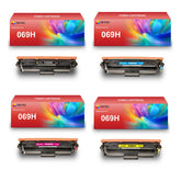 Compatible Canon 069H 4-Color Toner Multipack